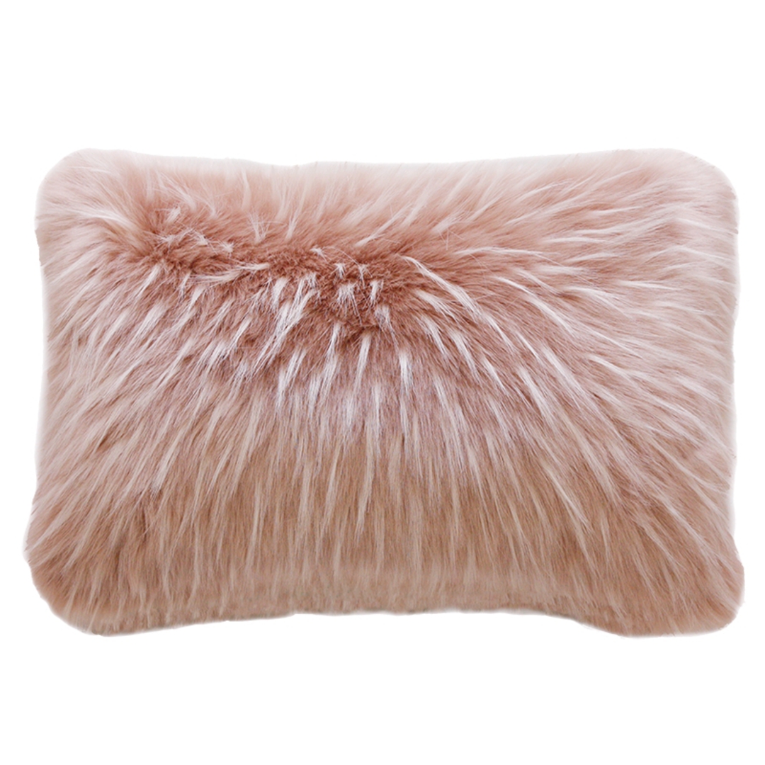 Heirloom Exotic Faux Fur - Cushion / Throw - Peony Plume image 1